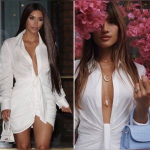 Choosy St. Crosby Plunging Oxford Shirt Dress XS